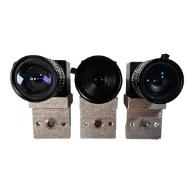 Ik-52v Toshiba Lot 3x Ccd Industrial Camera With Lenses And Mounts Computer Vision #3