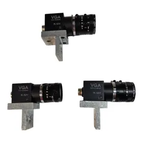 Ik-52v Toshiba Lot 3x Ccd Industrial Camera With Lenses And Mounts Computer Vision