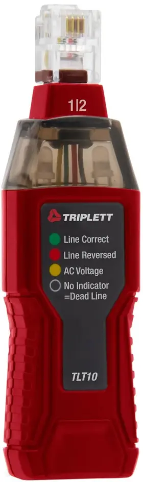 Tlt10 Triplett Rj11 Telephone Line Tester Red