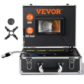 Vevor 313014582586 Sewer Camera 165 Ft. /50 M 7 Inch Screen Pipeline Inspection With Dvr Fu