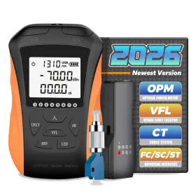 Yggym 756588929645 Optical Power Meter With Visual Fault 115mm X 71mm 30mm Black