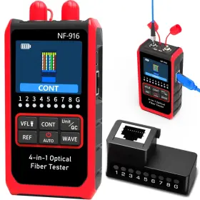 Opm-nf-916 Yiltion Nf-916 Network Cable Tester With Optical Power Meter 4 In1 Fc/sc/st Red