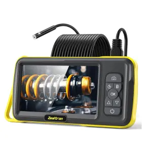 T50-a Zealtron Dual Lens Borescope With 5 Inch Ips Screen Endoscope Camera Lights Yellow