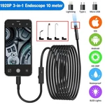 Endoscope Camera With Light, 1920P Hd Borescope 8 Led Lights 16.4FT. Fixed Price $18.99.