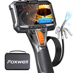 Foxwell Dual Lens Articulating Borescope, 0.25IN Slim 220 6.5MM, Black. Fixed Price $344.99.