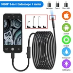 Endoscope Camera With Light, 1920P Hd Borescope 8 Led Lights 16.4FT. Fixed Price $18.99.