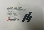 Struers PAPER-4000 Grit Polishing Cloth 8" , 50 Pcs. Fixed Price $150.00.