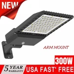 200W/300W Led Parking Lot Lights Dusk Dawn With Photocell Shoebox Pole. Fixed Price $101.00.