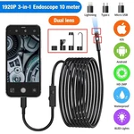 Endoscope Camera With Light, 1920P Hd Borescope 8 Led Lights 16.4FT. Fixed Price $24.59.