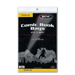 Packs Of 100 (200) Bcw 7 5/8" X 1/2" Golden Age Comic Bags. Fixed Price $19.08.