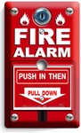 Fire Alarm Pull Down Push Light Dimmer Video Cable Wall Plate Cover Room Decor. Fixed Price $16.19.
