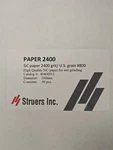 Struers PAPER-2400 Grit High Quality Sic-paper For Wet Grinding , 50 Pcs. Fixed Price $100.00.