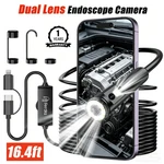 Dual Lens Endoscope Camera With Light,borescope 16.4FT SEMI-RIGID,7.9MM,C. Fixed Price $19.99.