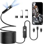 Endoscope With Light, 1920P Hd Borescope 8 Adjustable Led Lights, Black. Fixed Price $38.04.